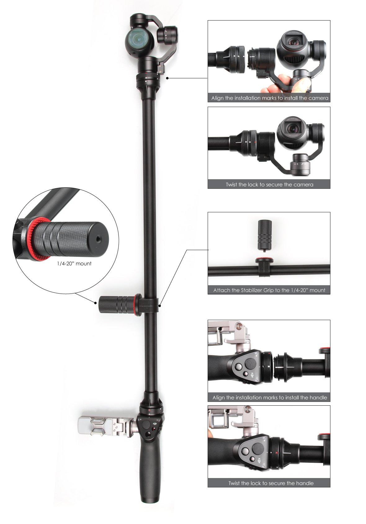 Baton Extender for DJI Osmo