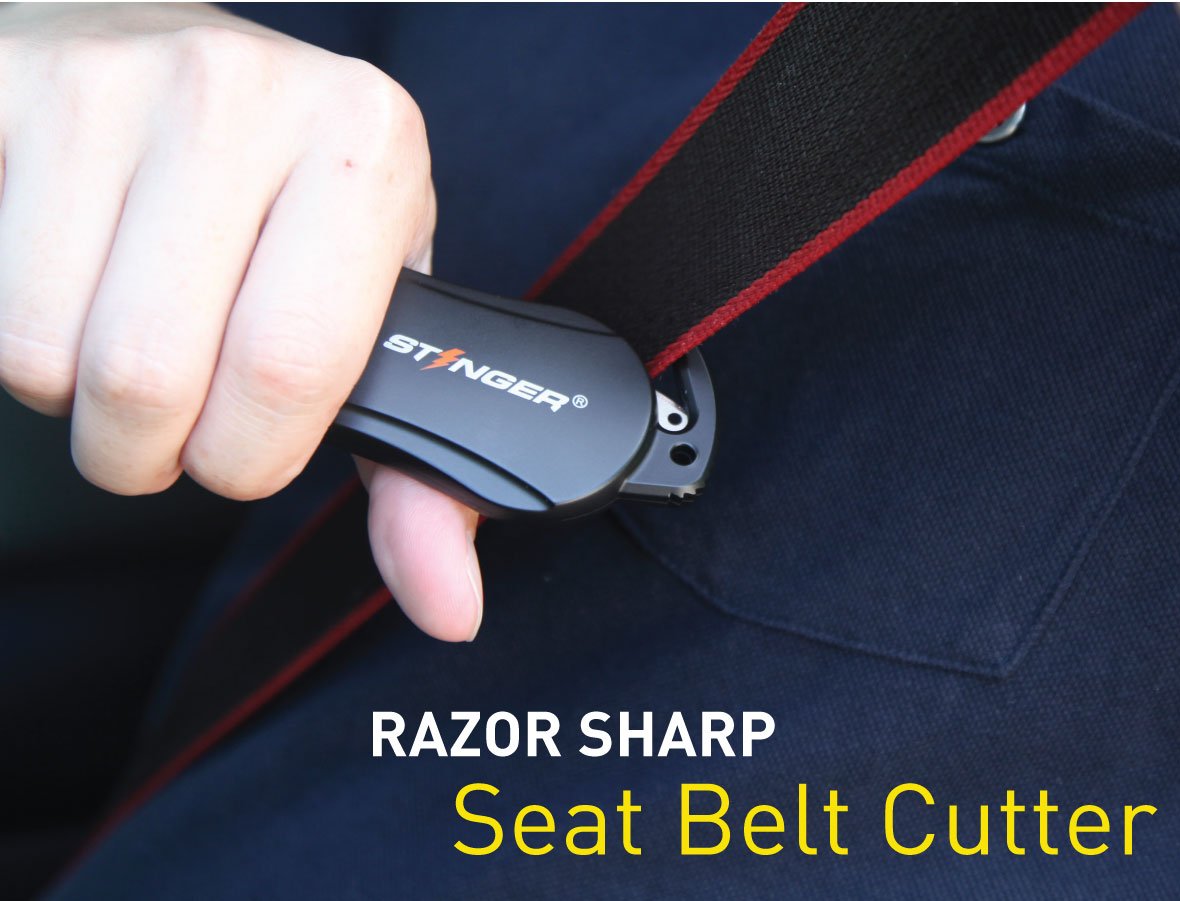 Stinger Personal Alarm Emergency Tool, Safety Alarm, Seat Belt Cutter, Glass Breaker, Original Design in USA